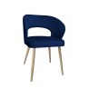 Krzesło tapicerowane AURA nogi metalowe imitacja dąb MG16 do jadalni salonu