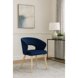 Krzesło tapicerowane AURA nogi metalowe imitacja dąb MG16 do jadalni salonu