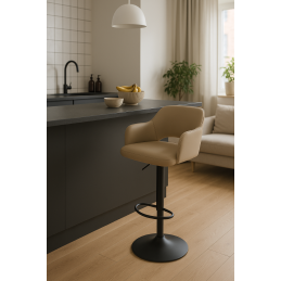 Hoker JULA obrotowy metalowe nogi tkanina Welur – stylowe