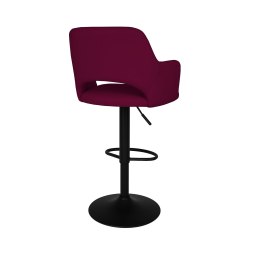 Hoker JULA krzesło barowe obrotowe tkanina Welur podstawa metalowa