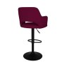 Hoker JULA krzesło barowe obrotowe tkanina Welur podstawa metalowa