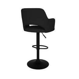Hoker JULA krzesło barowe obrotowe tkanina Welur podstawa metalowa