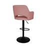 Hoker JULA krzesło barowe obrotowe tkanina Welur podstawa metalowa