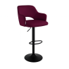 Hoker JULA krzesło barowe obrotowe tkanina Welur podstawa metalowa