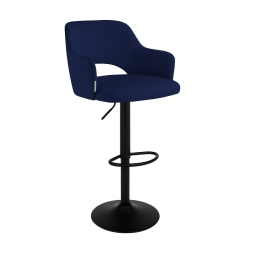 Hoker JULA krzesło barowe obrotowe tkanina Welur podstawa metalowa