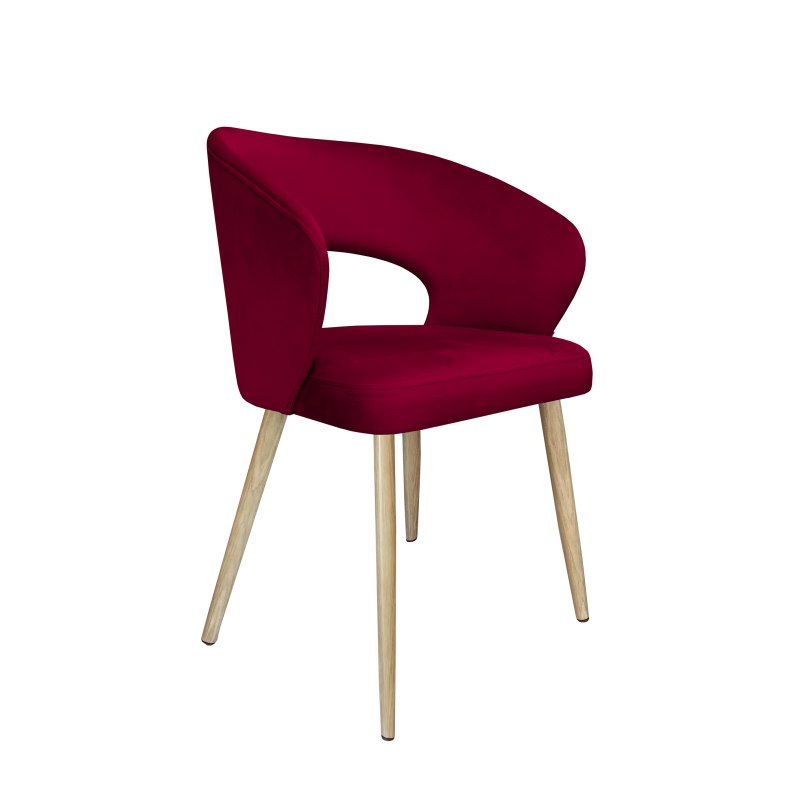 Krzesło tapicerowane AURA nogi metalowe imitacja dąb MG31 do jadalni salonu