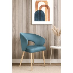 Krzesło welurowe AURA  Nowoczesne krzesło do salonu, jadalni i kuchni