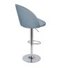 Hoker SILVER krzesło barowe obrotowe tkanina Welur podstawa metalowa