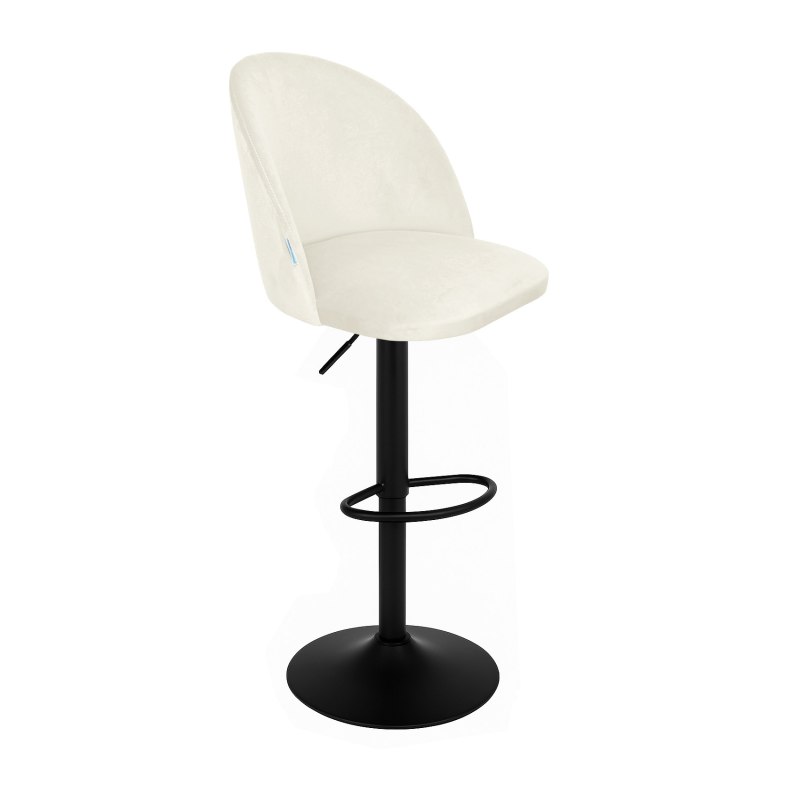 Hoker SILVER krzesło barowe obrotowe tkanina Welur podstawa metalowa