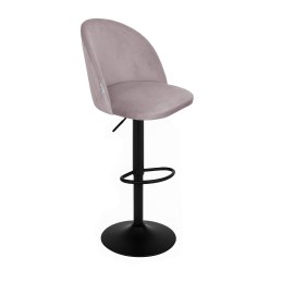 Hoker SILVER krzesło barowe obrotowe tkanina Welur podstawa metalowa