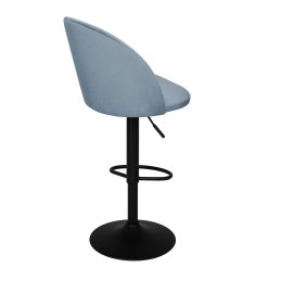 Hoker SILVER tkanina Welur – krzesło barowe obrotowe, noga metalowa