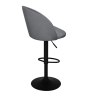 Hoker SILVER tkanina Welur – krzesło barowe obrotowe, noga metalowa