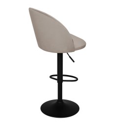 Hoker SILVER tkanina Welur – krzesło barowe obrotowe, noga metalowa