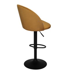 Hoker SILVER krzesło barowe obrotowe tkanina Welur podstawa metalowa