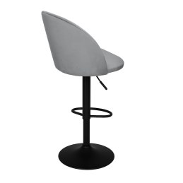 Hoker SILVER krzesło barowe obrotowe tkanina Welur podstawa metalowa