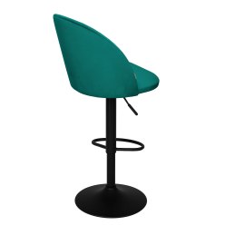 Hoker SILVER tkanina Welur – krzesło barowe obrotowe, noga metalowa