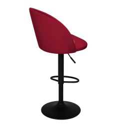 Hoker SILVER krzesło barowe obrotowe tkanina Welur podstawa metalowa