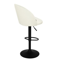 Hoker SILVER krzesło barowe obrotowe tkanina Welur podstawa metalowa