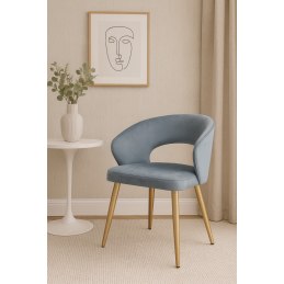 Krzesło welurowe AURA  Nowoczesne krzesło do salonu, jadalni i kuchni
