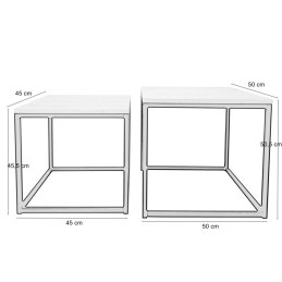 Stolik kawowy 2w1 z metalową podstawą – loftowy styl