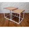 Stolik kawowy 2w1 podstawa metalowa Loft