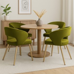 Krzesło welurowe AURA  Nowoczesne krzesło do salonu, jadalni i kuchni