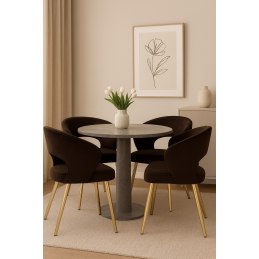 Krzesło welurowe AURA  Nowoczesne krzesło do salonu, jadalni i kuchni