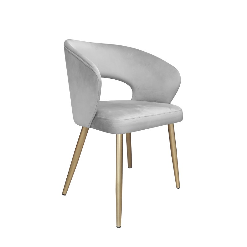 Krzesło tapicerowane AURA nogi złote MG39 do jadalni salonu