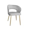 Krzesło tapicerowane AURA nogi złote MG39 do jadalni salonu