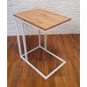 Stolik pomocniczy C boczny podstawa metalowa Loft