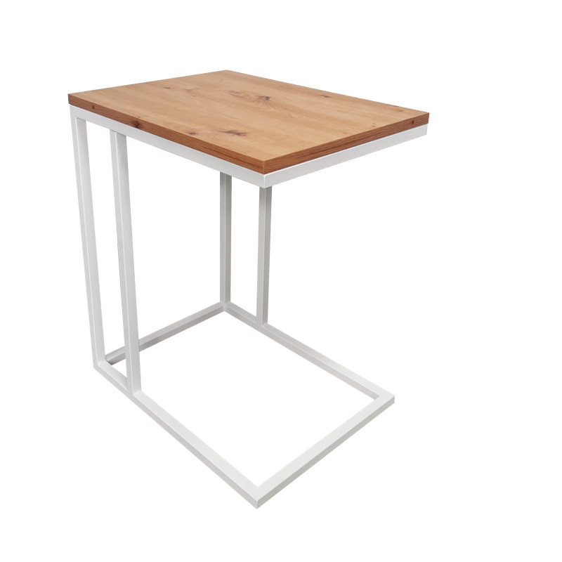 Stolik pomocniczy C boczny podstawa metalowa Loft