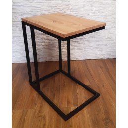Stolik pomocniczy C boczny podstawa metalowa Loft