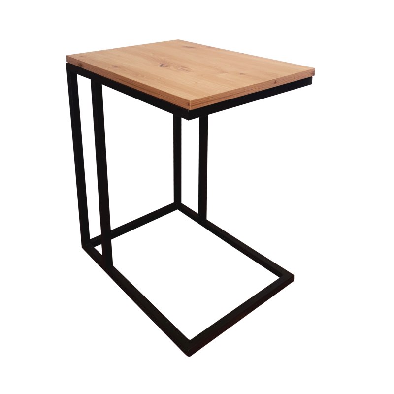 Stolik pomocniczy C boczny podstawa metalowa Loft