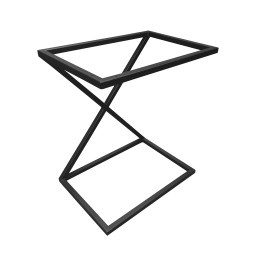 Stolik pomocniczy X boczny podstawa metalowa Loft