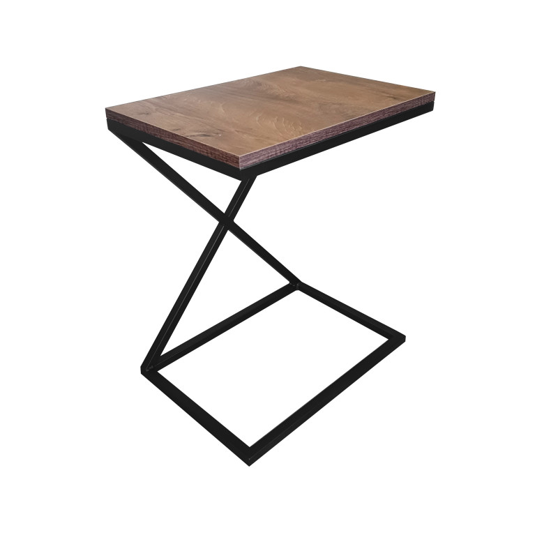 Stolik pomocniczy X boczny podstawa metalowa Loft
