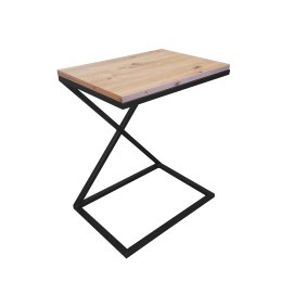 Stolik pomocniczy X boczny podstawa metalowa Loft