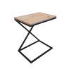 Stolik pomocniczy X boczny podstawa metalowa Loft