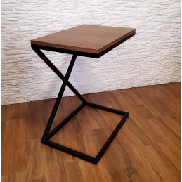 Stolik pomocniczy X boczny podstawa metalowa Loft