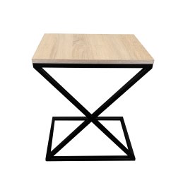 Stolik pomocniczy X boczny podstawa metalowa Loft