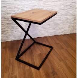 Stolik pomocniczy X boczny podstawa metalowa Loft