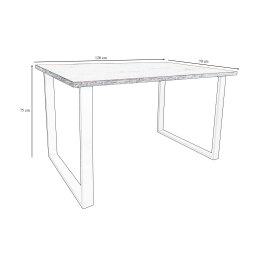 Stół 70/120/28 Loft podstawa metalowa do salonu kuchni