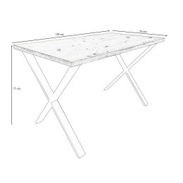 Stół 70/120/28 Loft X podstawa metalowa do salonu kuchni