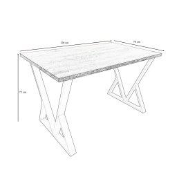 Stół 70/120/28 Loft V podstawa metalowa do salonu kuchni