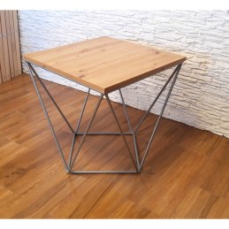 Stolik druciany kawowy Loft podstawa metalowa