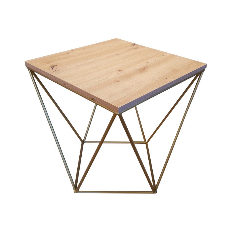 Stolik druciany kawowy Loft podstawa metalowa