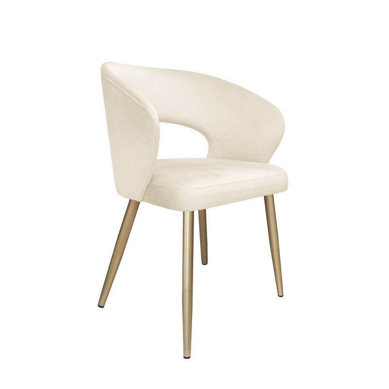 Krzesło tapicerowane AURA nogi złote MG50 do jadalni salonu
