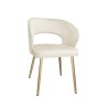 Krzesło tapicerowane AURA nogi złote MG50 do jadalni salonu