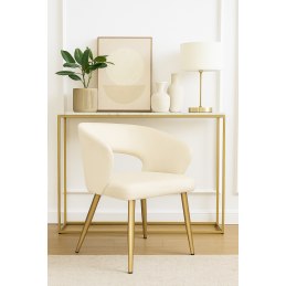 Krzesło tapicerowane AURA nogi złote MG50 do jadalni salonu