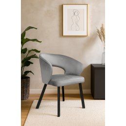 Krzesło welurowe AURA  Nowoczesne krzesło do salonu, jadalni i kuchni