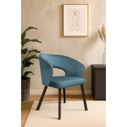 Krzesło welurowe AURA  Nowoczesne krzesło do salonu, jadalni i kuchni